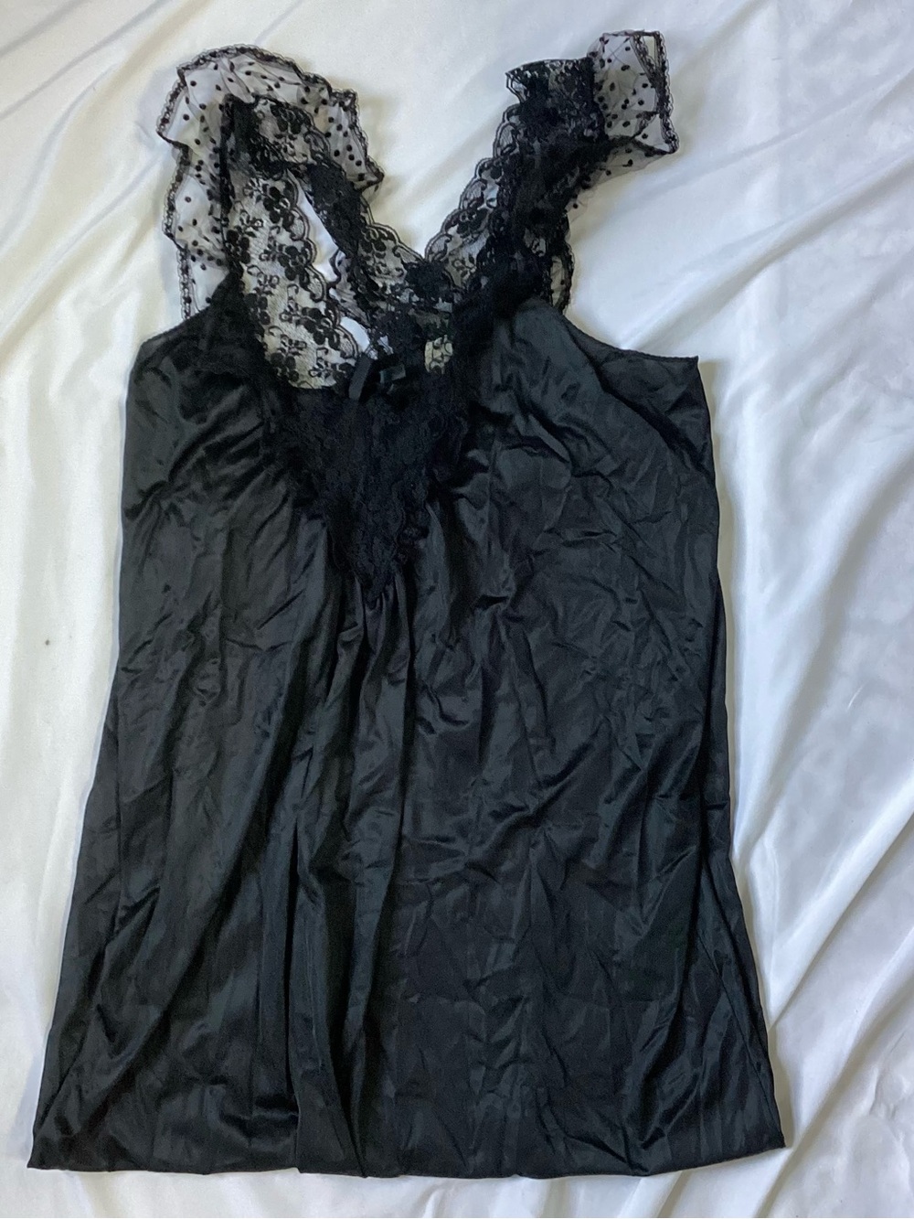 VIntage Joan Collins Collection Ladies Black Nylon Gown Size M